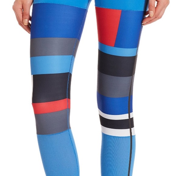 NWT RARE Adidas Colorblock Women's Leggings size xs 4 6 blue red navy black - Picture 10 of 10